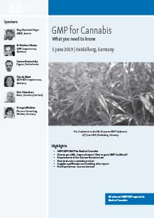 8th European GMP Conference Pre-Conference - GMP for Cannabis - what you need to know