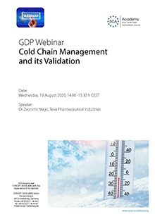 Webinar: Cold Chain Management and its Validation Im Auftrag der ECA Academy