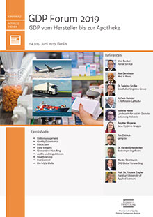 GDP Forum 2019 -  GDP vom Hersteller bis zur Apotheke