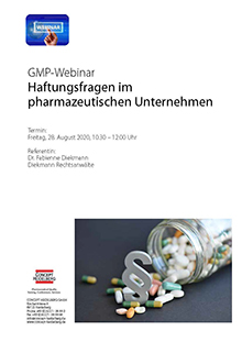 Webinar Haftungsfragen im pharmazeutischen Unternehmen